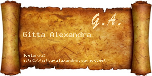Gitta Alexandra névjegykártya